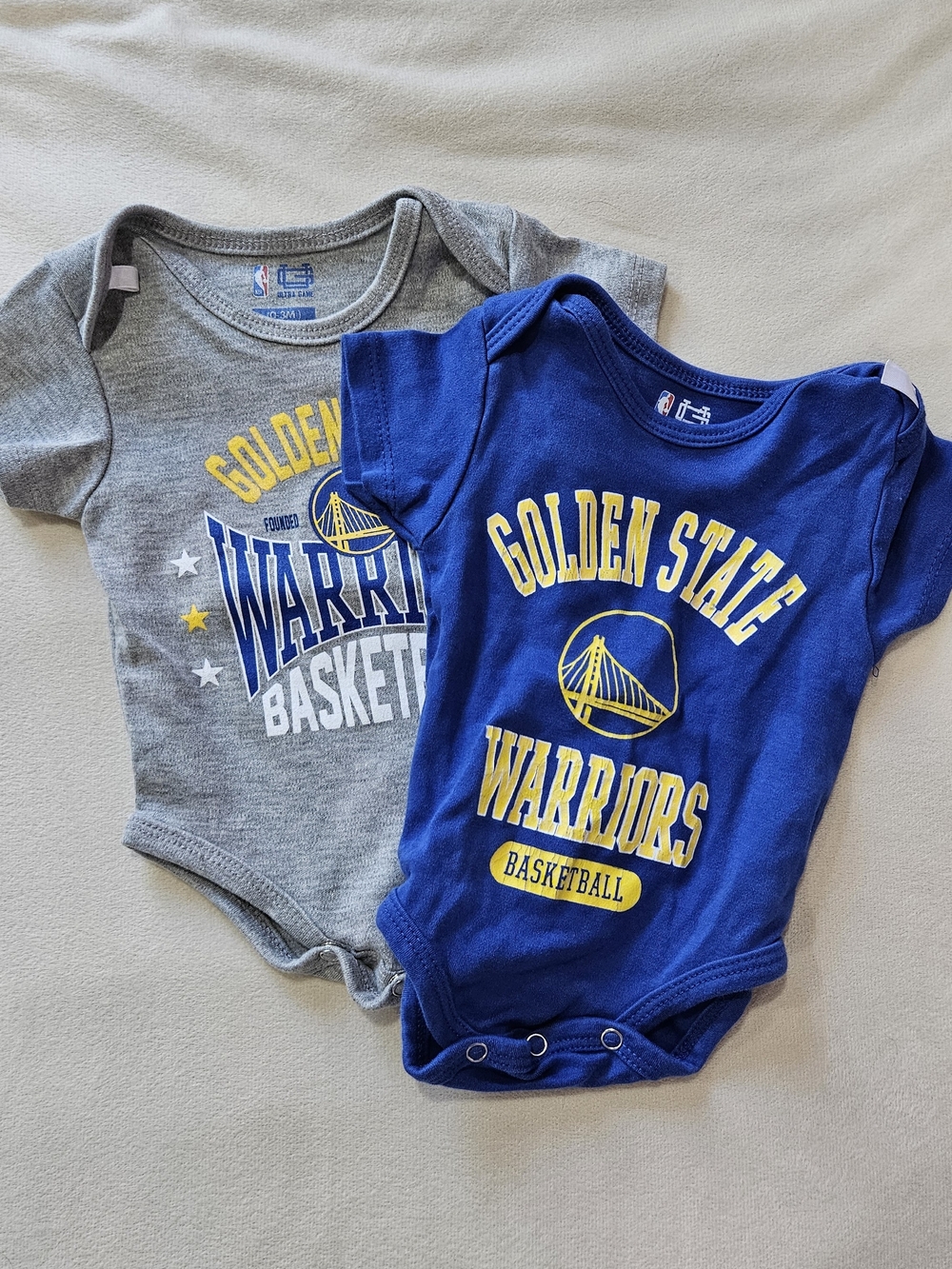 NBA Golden State Warriors Baby Bodysuits - 0-3 Months